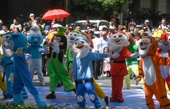 Float parade of 15th China Int'l Cartoon and Animation Festival held in Hangzhou