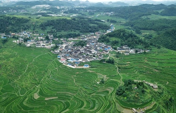 Scenery of Gaoyao terraced fields in SW China's Guizhou