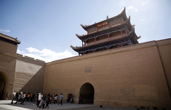 Ancient city of Jiayuguan in China's Gansu enters peak tourism season