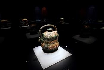 Over 2,200 cultural relics displayed at newly-opened bronze ware museum in China's Shanxi