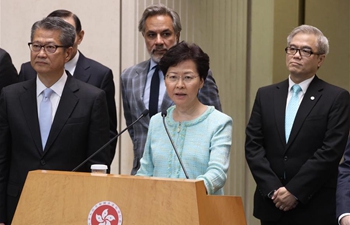 HKSAR chief executive attends press conference