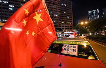 Taxis rally in Hong Kong calls for peace, restoring order