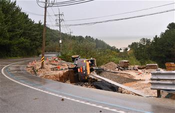 Typhoon Mitag approaches southern South Korea