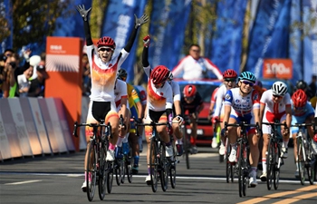 Zhao Xisha of China claims title of women's individual road race final of cycling road at 7th CISM Military World Games