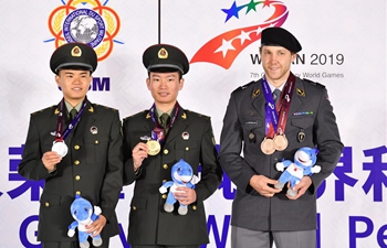 7th CISM Military World Games: awarding ceremony of 300m military rapid fire rifle individual of shooting