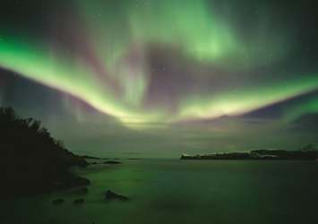 Amazing aurora borealis in northern Norway