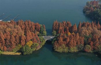 View of West Lake scenic area in Hangzhou