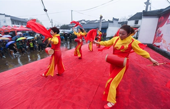 Various folk culture activities held to welcome Chinese lunar New Year in E China's Zhejiang