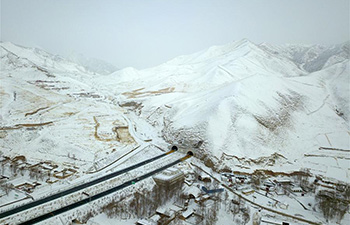 Snow scenery in NW China's Gansu