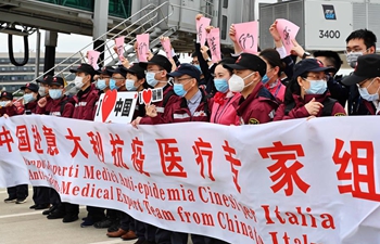 China sends third group of medical experts to Italy