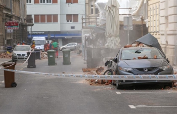 Aftermath of earthquakes in central Zagreb, Croatia