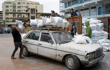 UNRWA provides food aid to refugee camp in Gaza City