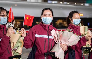 Medics aiding virus-hit Hubei return to Changsha
