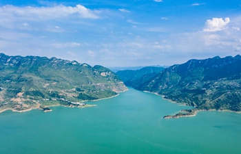 Aerial view of Zangke River in Liupanshui, Guizhou
