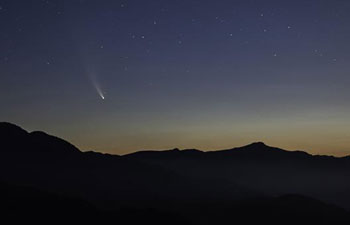 Comet NEOWISE seen in sky over Beijing's suburb