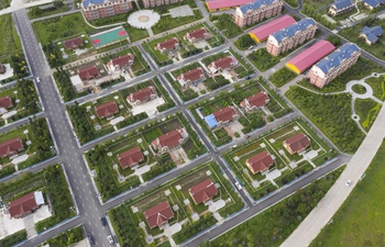 Aerial view of Fuyuan City in Heilongjiang, NE China