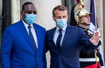 French president meets Senegalese counterpart in Paris