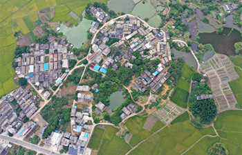 Aerial view of Gula Town in China's Guangxi