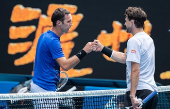 Highlights of men's singles first round match at Australian Open