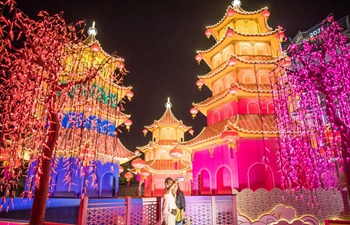 Shopping malls decorated with Chinese New Year elements in Thailand