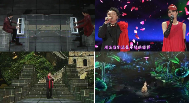 2012春晚 数百块LED大屏组最炫舞美