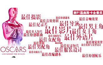 第91届奥斯卡金像奖完全获奖名单