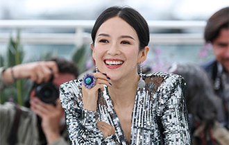 中国影星章子怡亮相戛纳电影节