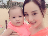 李小璐抱光头小馨馨出镜