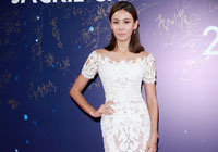 张蓝心亮相成龙电影周 蕾丝礼服仙气十足