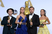 第88届奥斯卡四大奖项得主合影