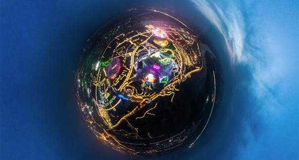 北京世园会园区夜景