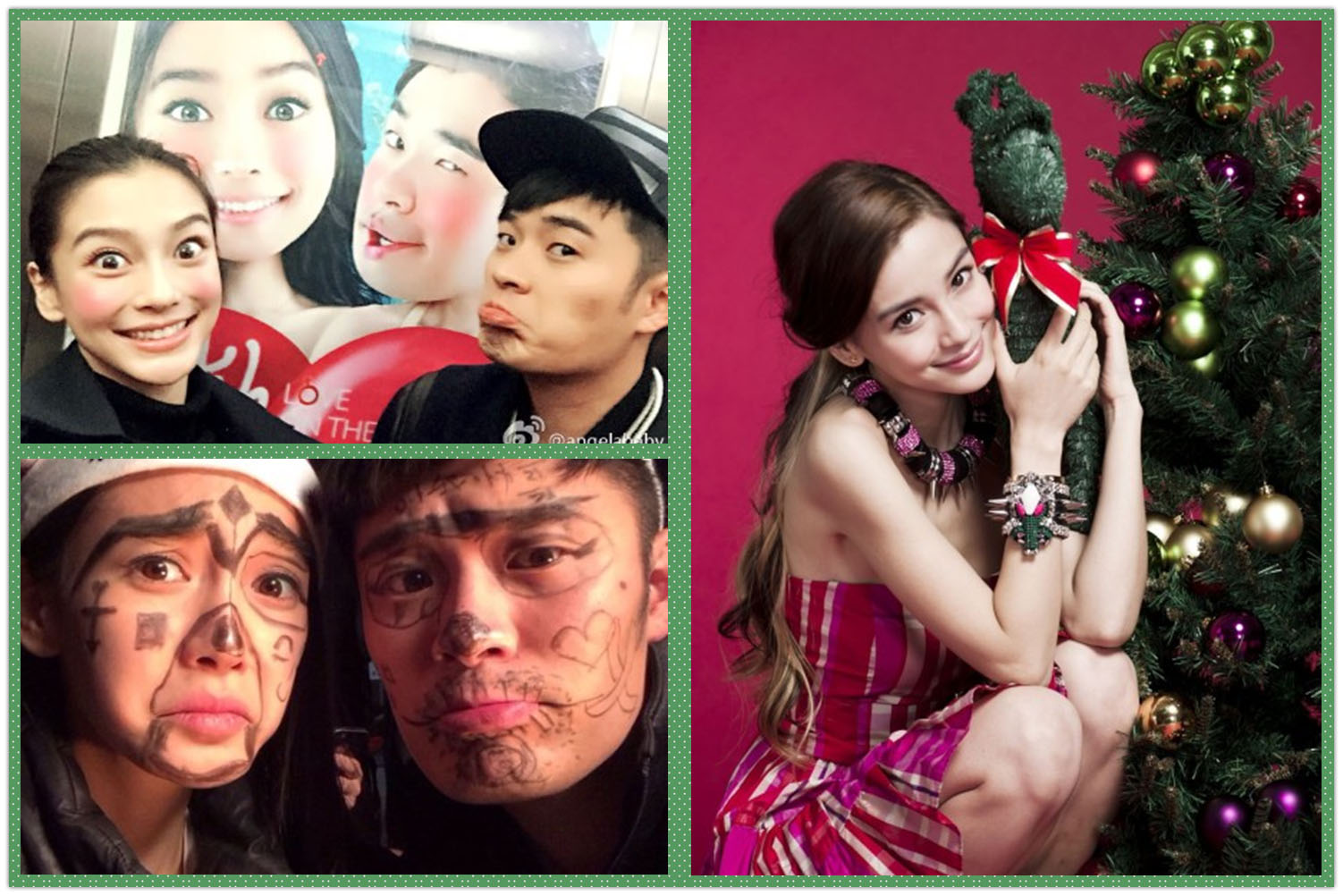 Angelababy过圣诞：发美图、拍戏、宣传