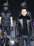 李晨机车服亮相