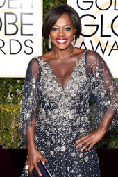 维奥拉&middot;戴维斯蓝色星辰红毯亮相