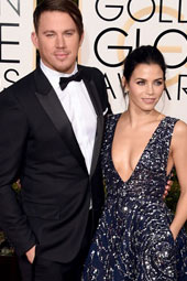 查宁&middot;塔图姆携妻出场 诡异发型红毯抢镜