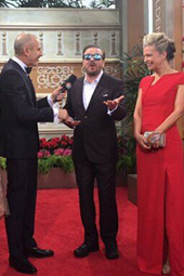 瑞奇&middot;热维斯亮相红毯 造型copy莱昂纳多