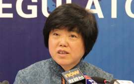 宋丽萍在现场与媒体进行交流