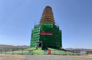 內蒙古赤峰市千年遼塔搶救性加固完成