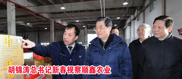 胡锦涛总书记新春视察顺鑫农业