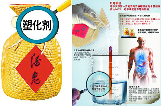 酒鬼被曝塑化剂超标260% 塑化剂可产生挂杯效果