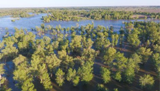航拍新疆額爾齊斯河汛期