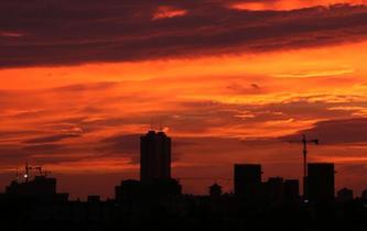 廣西欽州現火燒雲景觀
