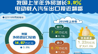 我国上半年外贸增长3.9%   逆风之下见韧性