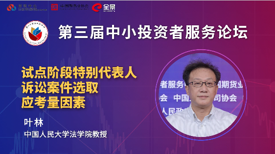 叶林：特别代表人诉讼案件选取应考量的因素
