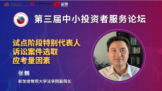 张巍：特别代表人诉讼案件选取的考量