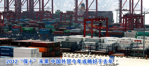 2012“保十”未果 中国外贸今年或略好于去年