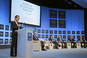 梅德韦杰夫在达沃斯论坛上发言