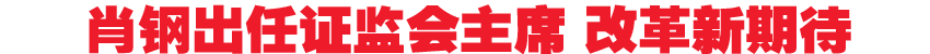 肖钢出任证监会主席 改革新期待