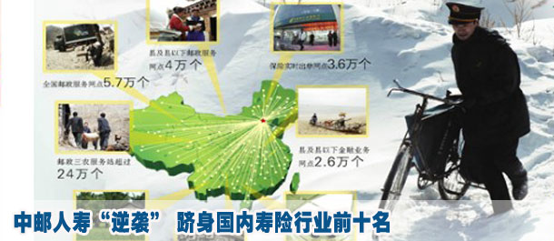 中邮人寿“逆袭” 跻身国内寿险行业前十名