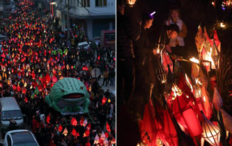 四川：萬人點亮蠐蟆燈祈福